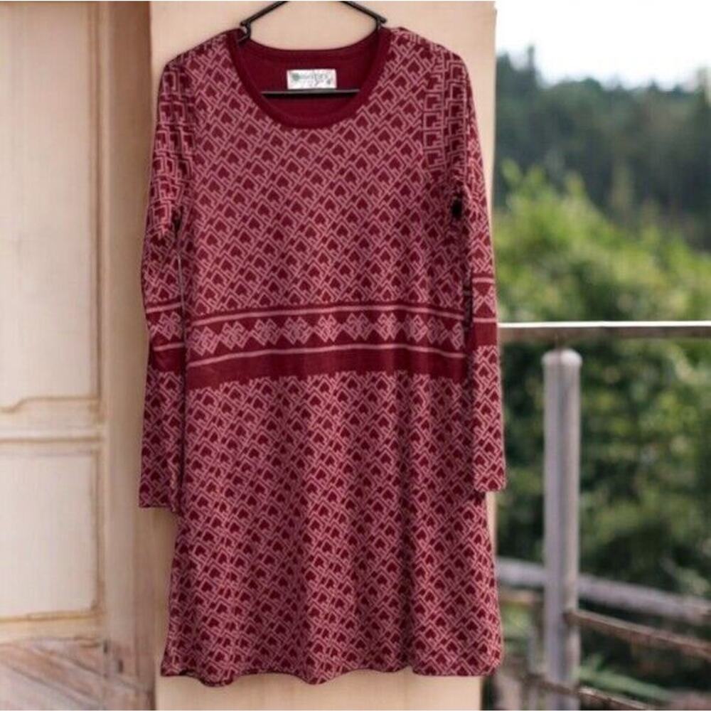 Aventura Womens Red Knit Long Sleeve Size S Dress Clothing Conscious Australian